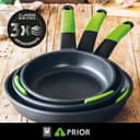 Thumbnail 2 de BRA Prior - Set de 3 Sartenes Antiadherentes con Salvamanteles 🍳