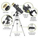 Thumbnail 1 de Bresser Pollux Telescopio Reflector 150/750 EQ3 con filtro solar y adaptador para móvil 📷