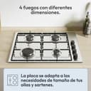 Thumbnail 3 de Candy Idea CHW6LBX/4U2 Placa gas 60 cm, 7,2 kW 🔥📺