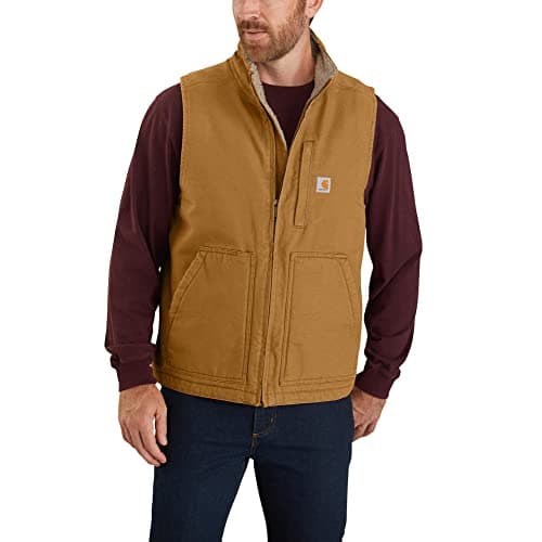 Imagen de Carhartt Washed Duck Lined Mock Neck Vest XL — chaleco trabajo marrón 👕 en OfertitasTOP