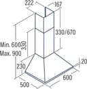 Thumbnail 6 de Cata Omega II 600 Campana decorativa 60 cm blanca 📺