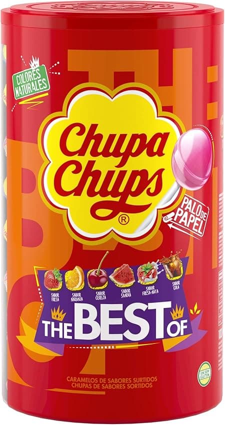 Imagen de Chupa Chups Original Caramelos con Palo, 100 unidades 🍭 en OfertitasTOP