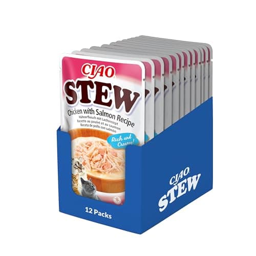 Imagen de CHURU Cat Ciao Stew Receta Pollo y Salmón 12x40 g 🐱 en OfertitasTOP