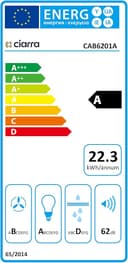 Thumbnail 1 de CIARRA CAB6201A Campana de Pared 60cm, 370 m³/h, 3 velocidades, Negro 🚫