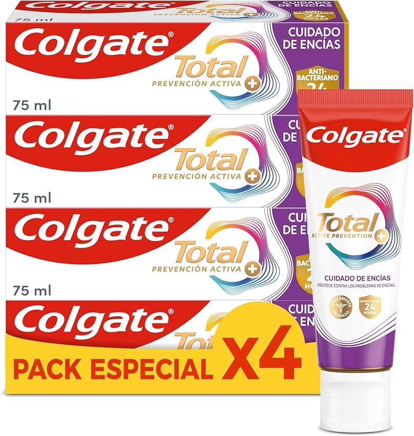 Imagen de Colgate Total Prevención Activa 🦷 Pasta de dientes 4x75ml en OfertitasTOP