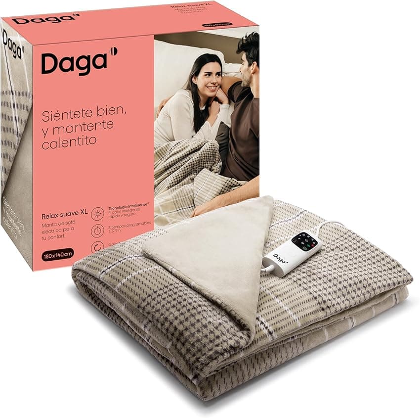 Imagen de DAGA Manta Térmica Eléctrica Relax XL ⚡ Suave y Con Control en OfertitasTOP