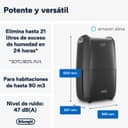 Thumbnail 1 de De'Longhi DDSX 220WFA deshumidificador 220 W