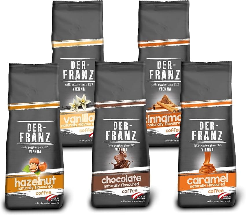 Imagen de Der-Franz Café Pack 5×500 g, granos aromatizados ☕ en OfertitasTOP