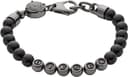 Thumbnail 1 de Diesel Pulsera de hombre cuentas semipreciosas, negro y plata ⌚