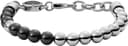 Thumbnail 6 de Diesel Pulsera de hombre cuentas semipreciosas, negro y plata ⌚