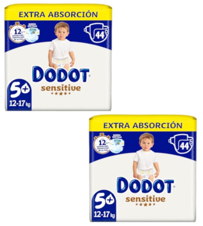 Imagen de Dodot Pañales Sensitive Extra T5+ 2x44 uds en OfertitasTOP