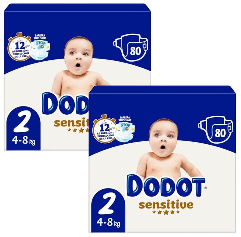 Imagen de Dodot Pañales Sensitive T2 2x80 uds en OfertitasTOP