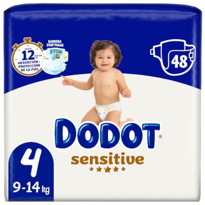 Imagen de Dodot Pañales Sensitive T4 48 uds (9–14 kg) en OfertitasTOP