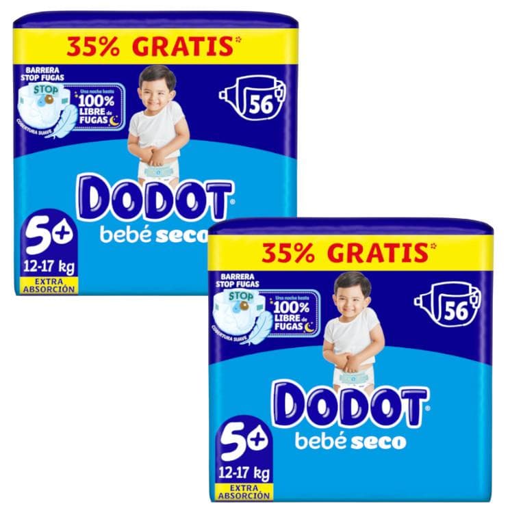Imagen de Dodot Pañales T5+ 112 uds pañales 12–17 Kg en OfertitasTOP