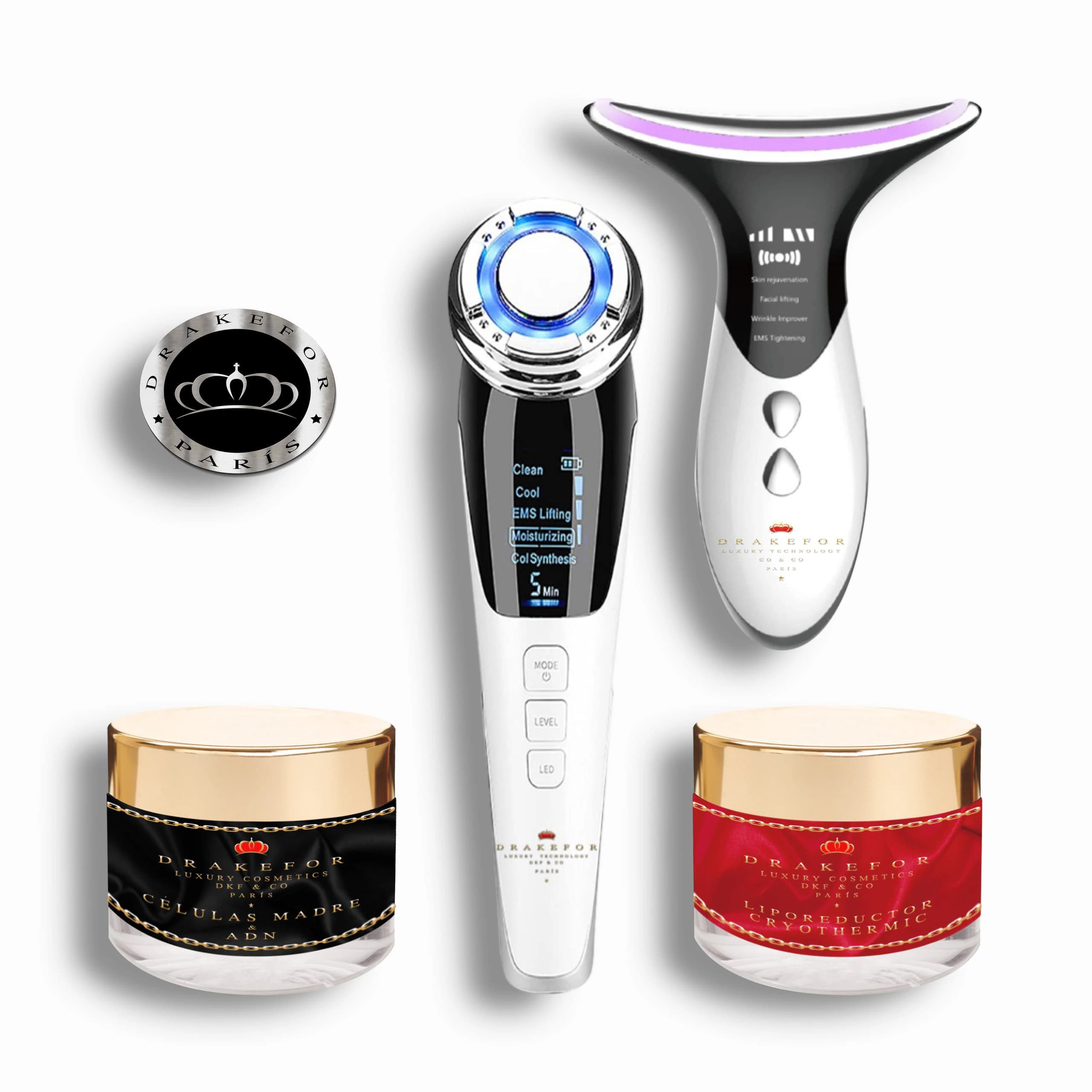 Imagen de Drakefor DKF-QLINIQ DUPLO rejuvenecedor facial y retensador de cuello en OfertitasTOP