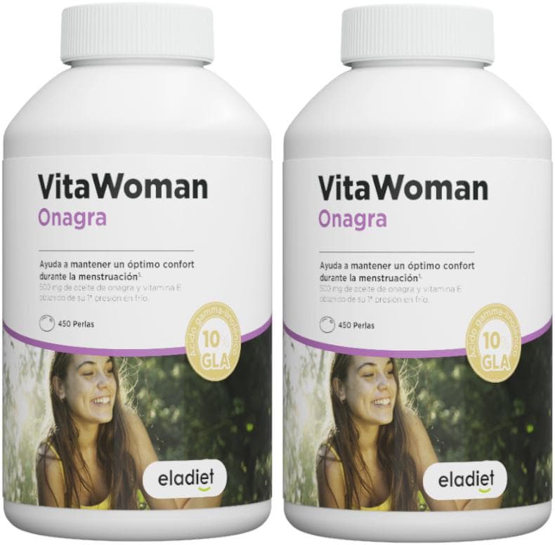 Imagen de Eladiet VitaWoman Aceite de Onagra 2x450 Perlas 🌼 en OfertitasTOP