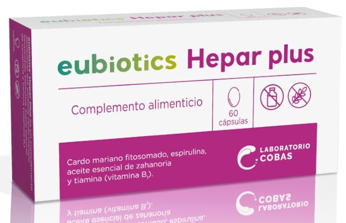 Imagen de Eubiotics Hepar Plus 60 cápsulas para salud hepática en OfertitasTOP