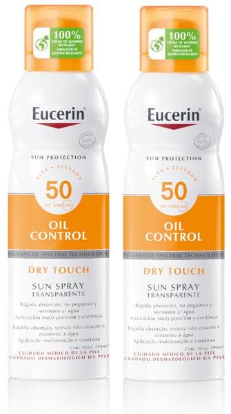 Imagen de Eucerin Sun Spray Transparente Dry Touch SPF50+ - 2x200ml ☀️ en OfertitasTOP