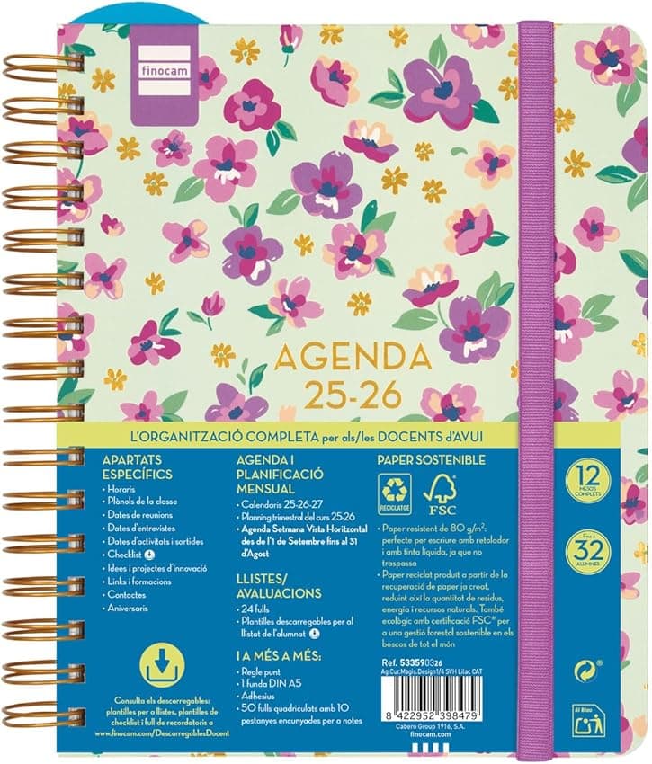 Imagen de Finocam Agenda Docente Magistral Design 2025–2026 12 meses en OfertitasTOP