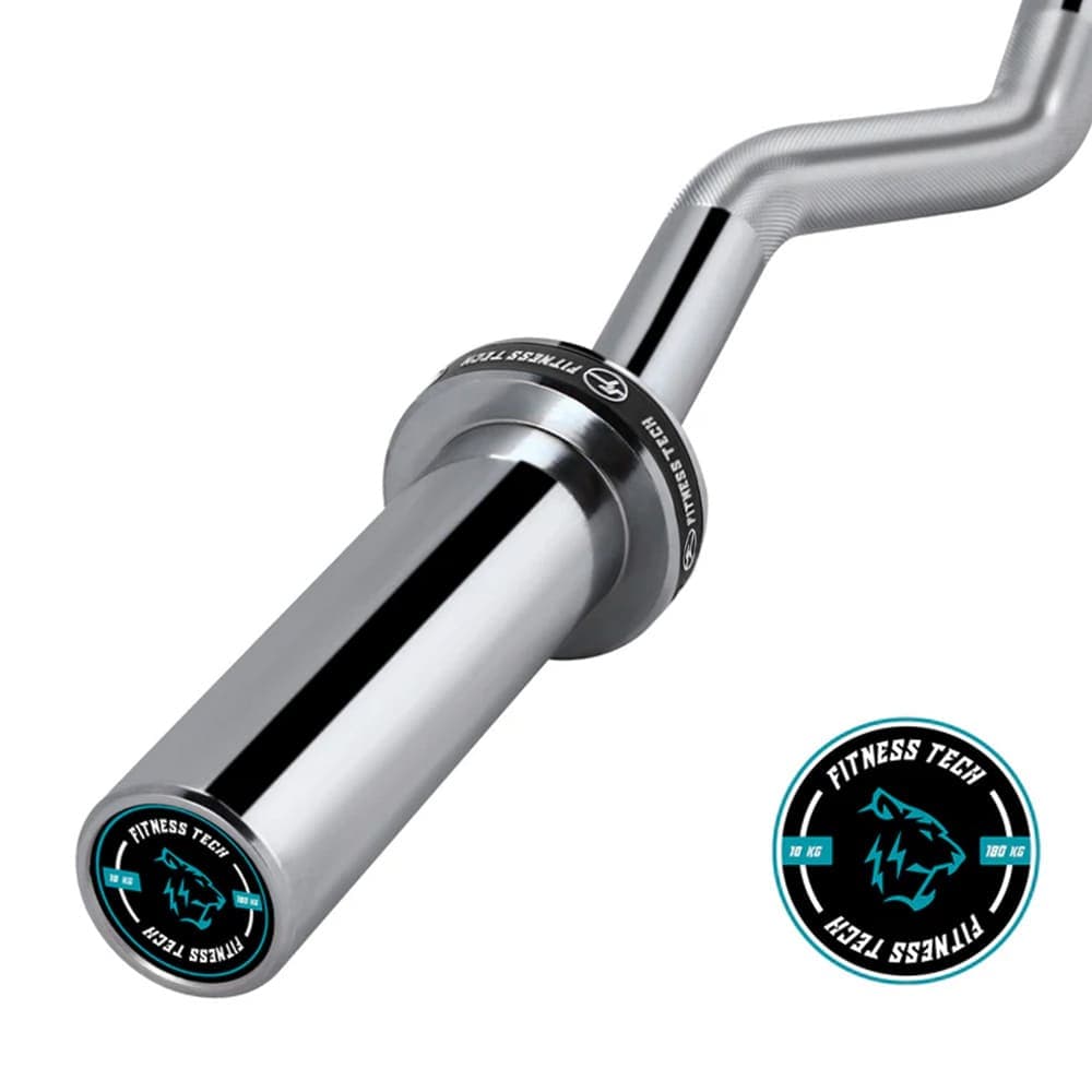 Imagen de Fitness Tech Barra Super Curl acero 🎽 en OfertitasTOP