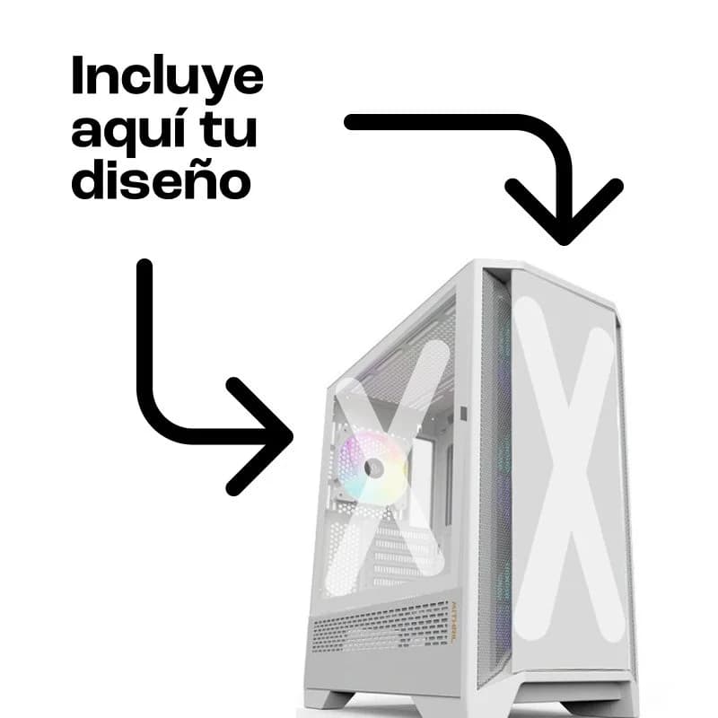 Imagen de Forgeon Mithril ARGB Mesh torre ATX blanca con cristal personalizable 🖥️ en OfertitasTOP