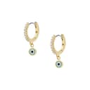 Thumbnail 2 de Fossil Brass o plata pendientes con cierre aro 🎧