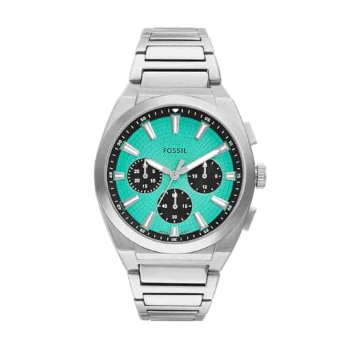 Imagen de Fossil Everett Reloj cronógrafo plateado verde azulado ⌚ en OfertitasTOP