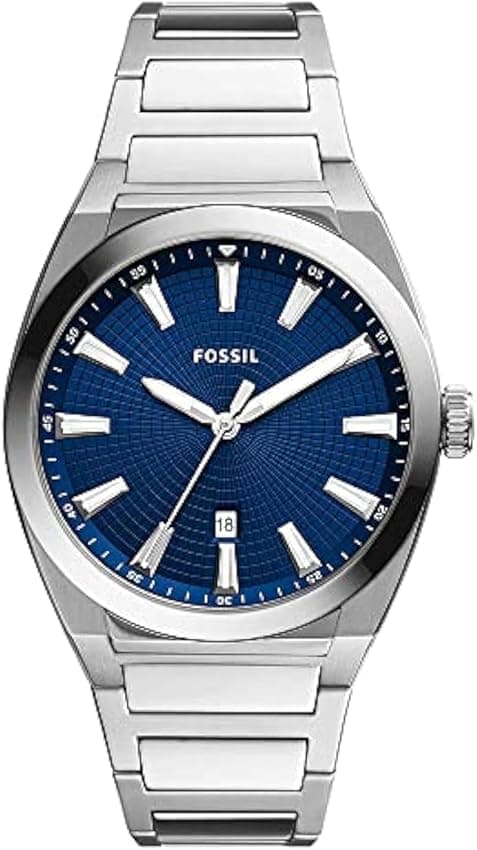 Imagen de Fossil Everett Reloj para hombre, acero y piel ⌚ en OfertitasTOP