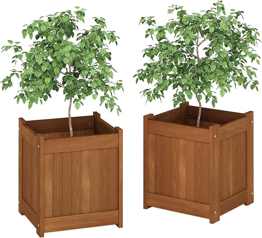 Imagen de Furinno Caja de flores de madera en OfertitasTOP