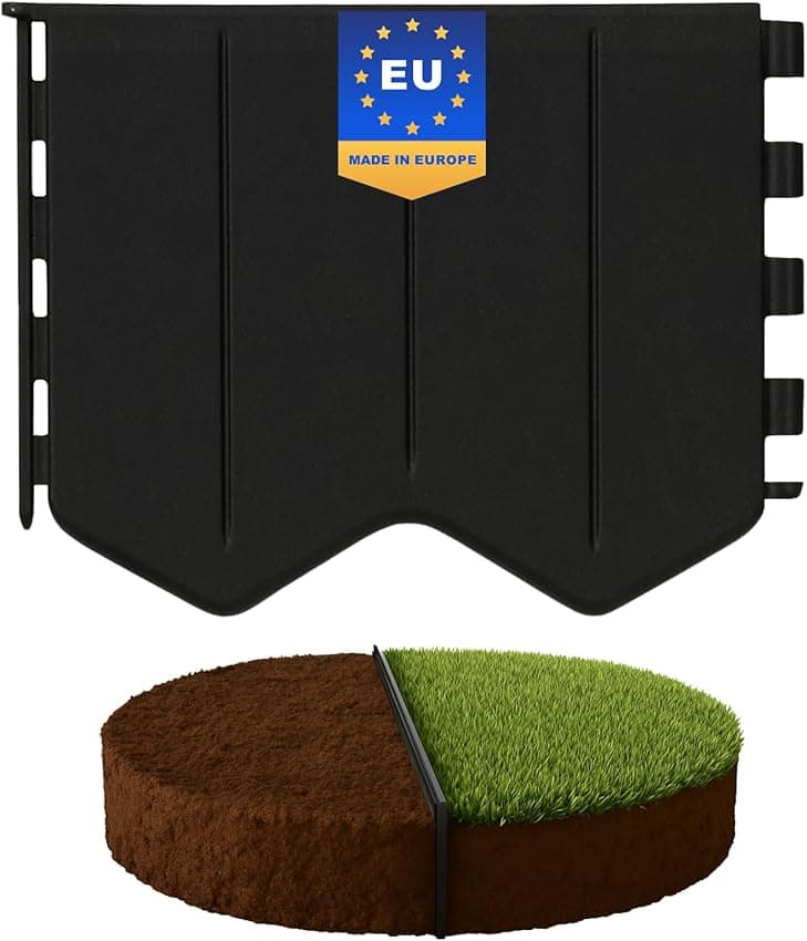 Imagen de GARDENIX Borde de césped 5,15 m negro en OfertitasTOP