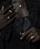 Thumbnail 1 de Ginette NY Anillo cocktail piedra rosa Talla 11