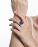 Thumbnail 1 de Ginette NY Anillo Disc Ring oro y lapislázuli 💍