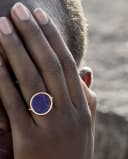 Thumbnail 2 de Ginette NY Anillo Disc Ring oro y lapislázuli 💍