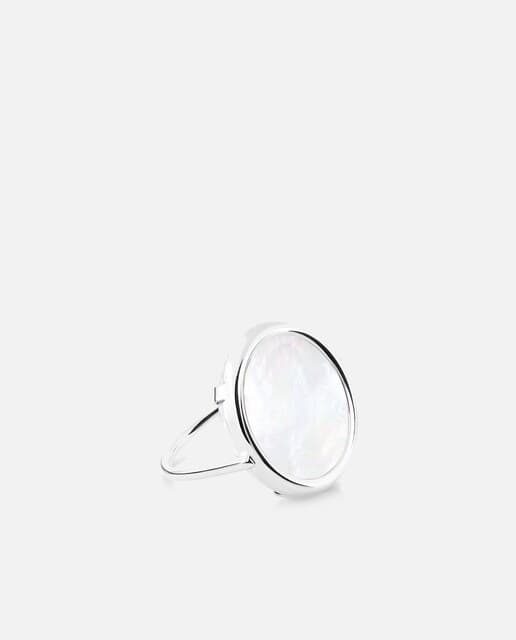 Imagen de Ginette NY Disc Rings Anillo de oro y madreperla ✨ en OfertitasTOP