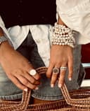 Thumbnail 1 de Ginette NY Disc Rings Anillo de oro y madreperla ✨