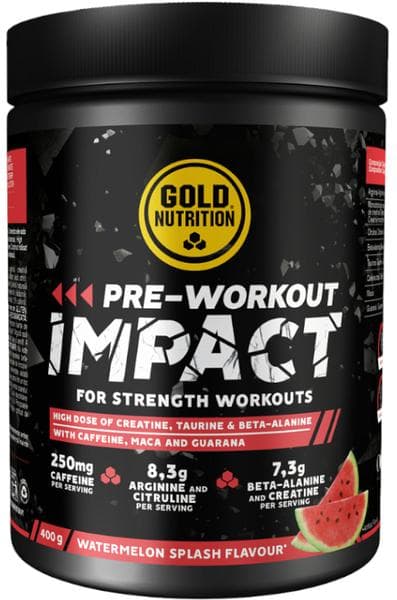 Imagen de GoldNutrition Pre-workout Impact Sandía 400 g 🏋️♀️ en OfertitasTOP