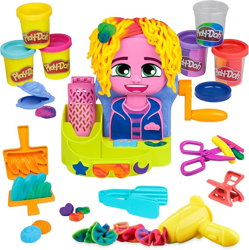 Imagen de Hasbro Play‑Doh Peluquería para niños 3+ con 6 botes 🎨 en OfertitasTOP