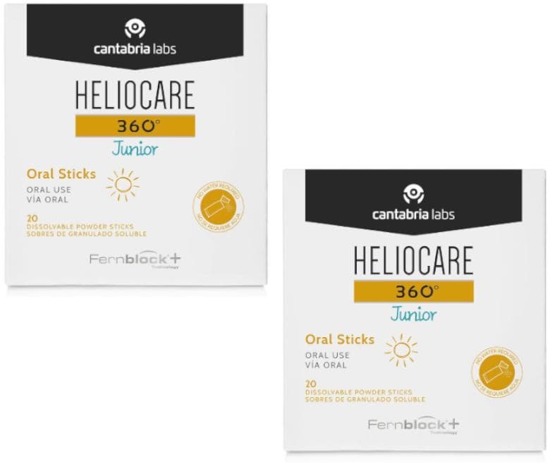 Imagen de Heliocare 360 Junior Oral 2x20 Sticks protección infantil 40 stick en OfertitasTOP