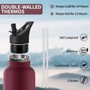 Thumbnail 3 de HoneyHolly Botella Agua Acero Inoxidable 1 L termo para deporte 🚰