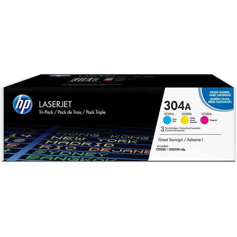 Imagen de HP Pack Ahorro 3 cartuchos 304A Amarillo/Magenta/Cian 🖨️ en OfertitasTOP
