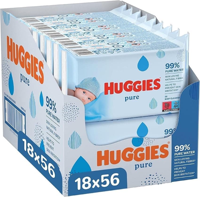 Imagen de Huggies Pure Toallitas Bebé, 99% Agua Pura 💧 - Pack 18 en OfertitasTOP