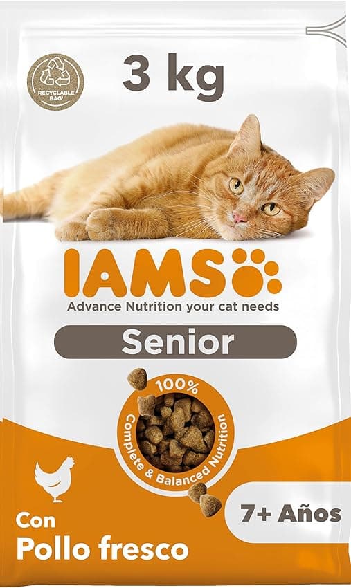 Imagen de IAMS Alimento seco para gatos senior 3 kg 🐱 en OfertitasTOP