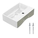 Thumbnail 6 de Ibergrif M41101 Lavabo cerámico rectangular 375×262×105 mm 🚿