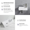 Thumbnail 3 de Ibergrif M41102-R Lavabo cerámica derecha 376×188×93 mm 🚽