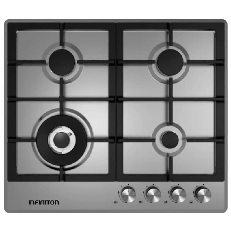 Imagen de Infiniton GASDL4 Placa de gas 4 zonas 60 cm acero inoxidable 🔥 en OfertitasTOP