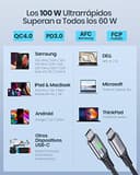 Thumbnail 7 de INIU Cable USB C a USB C 100W 2 m para MacBook y móviles 📱