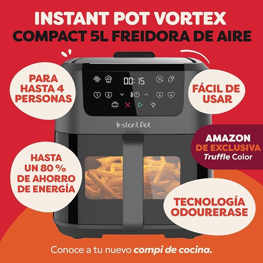 Imagen de Instant Pot Vortex Compact Trufa Freidora 4 en 1, 5L 🍟 en OfertitasTOP