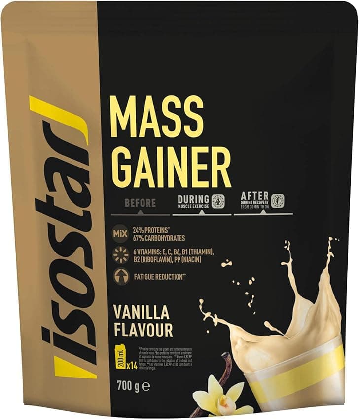 Imagen de Isostar Mass Gainer Vainilla 💪 Batido de Proteínas y Carbohidratos en OfertitasTOP