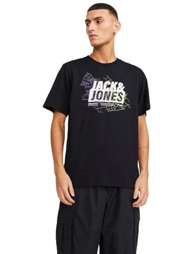 Imagen de JACK & JONES Camiseta hombre estampada cuello redondo XL 👕 en OfertitasTOP