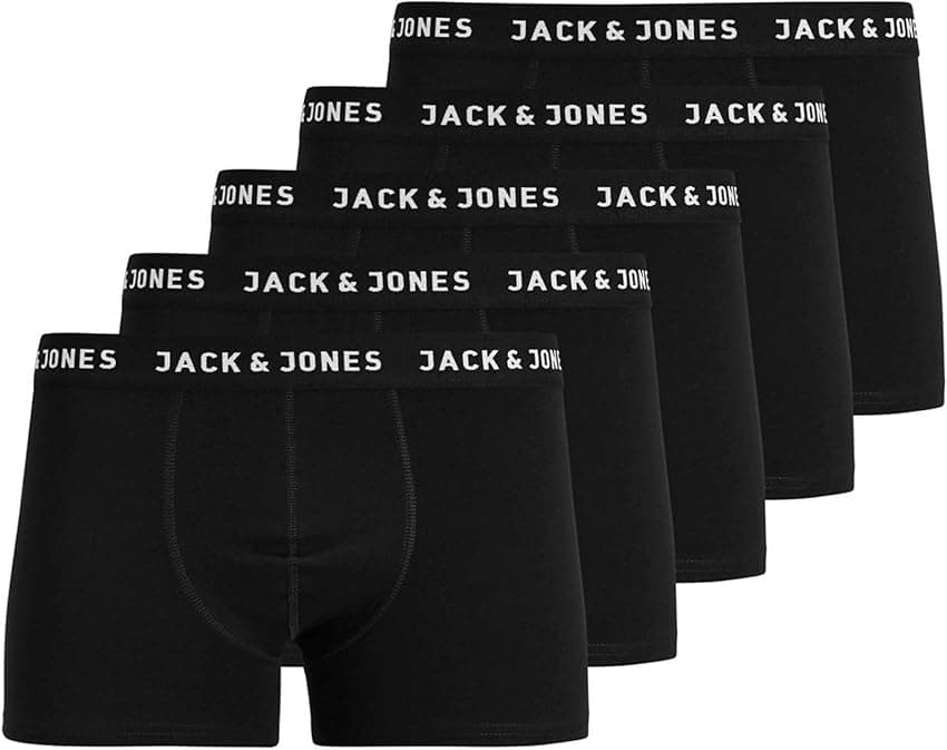 Imagen de Jack & Jones Jachuey Trunks Noos Jnr — Pack 5, talla 152 👕 en OfertitasTOP